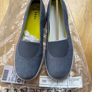 Lands' End NWOT Chambray Slip On Shoes, Women's size 9.5